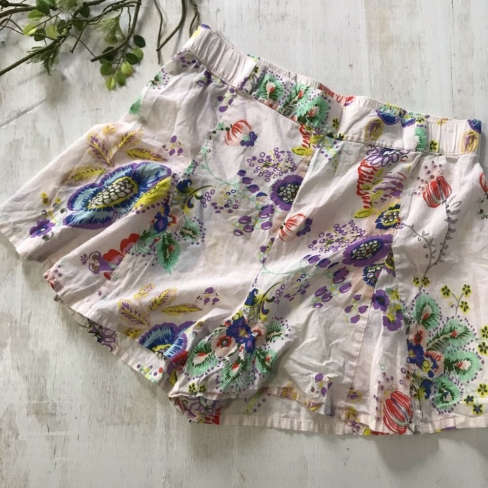 Anthropologie Floral Pajama Shorts - Multicolor